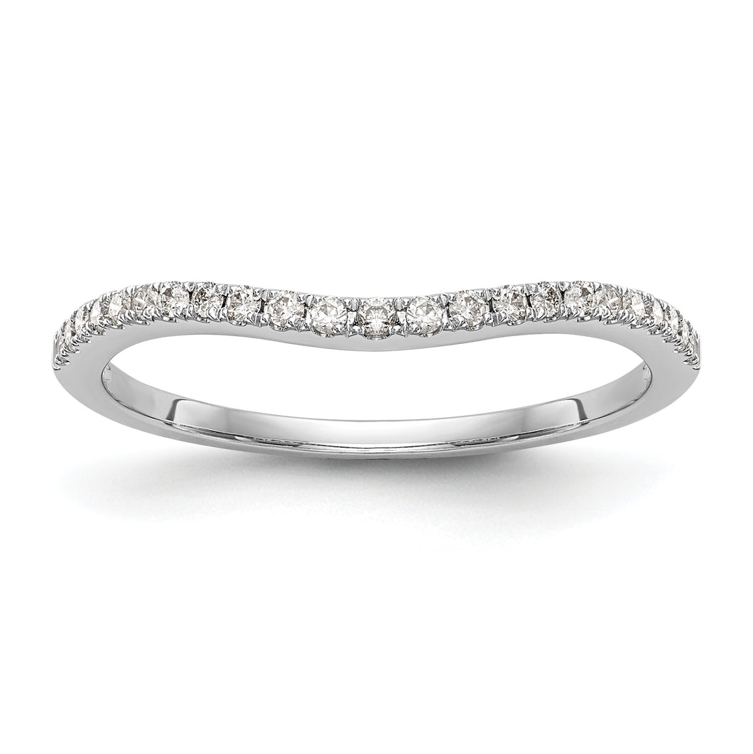 14k White Gold Diamond Wedding Band