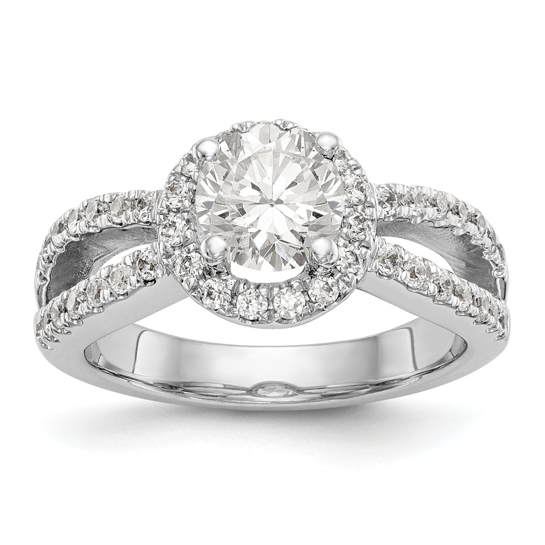 14kw True Origin Lab Grown Diamond VS/SI, D E F, S/M Round Halo Eng. Ring
