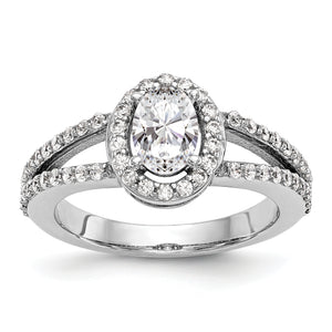 14kw True Origin Lab Grown Diamond VS/SI, D E F, S/M Oval Halo Eng. Ring