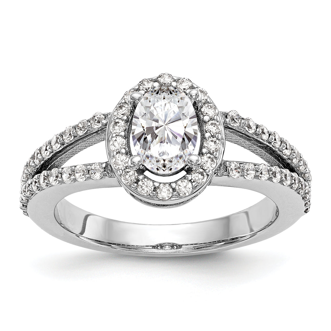 14kw True Origin Lab Grown Diamond VS/SI, D E F, S/M Oval Halo Eng. Ring