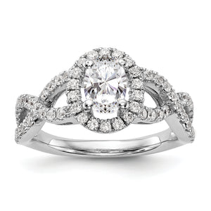 14kw True Origin Lab Grown Diamond VS/SI, D E F, S/M Oval Halo Eng. Ring