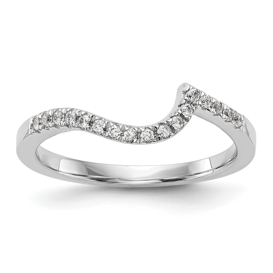 14kw True Origin Lab Grown Diamond VS/SI, D E F, Contoured Wedding Band