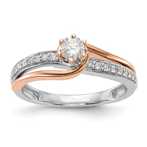 14k Two-Tone Semi-mount Diamond Engagement Ring