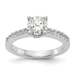 14K White Gold Diamond Semi-Mount Engagement Ring