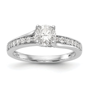 14K White Gold Diamond Semi-Mount Engagement Ring