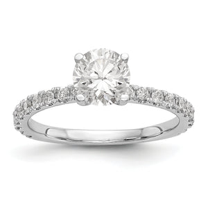 14K White Gold Diamond Semi-Mount Engagement Ring