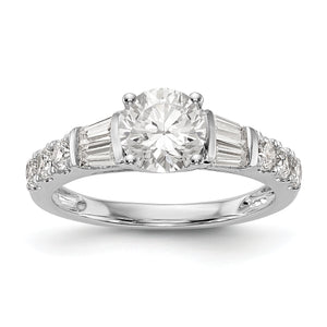 14K White Gold Diamond Semi-Mount Engagement Ring