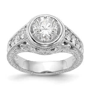 14K White Gold Diamond Semi-Mount Engagement Ring