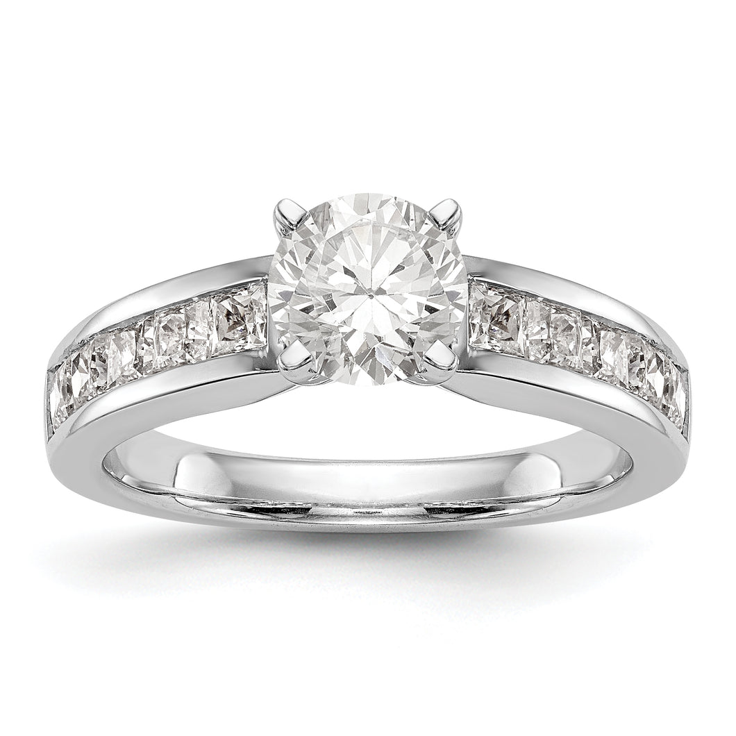 14K White Gold Diamond Semi Mount Engagement Ring