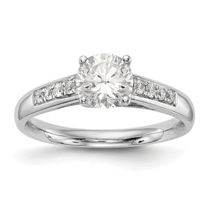 14K White Gold Diamond Semi-Mount Engagement Ring