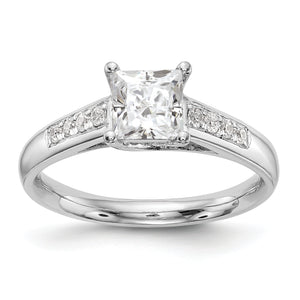 14K White Gold Diamond Semi-Mount Engagement Ring