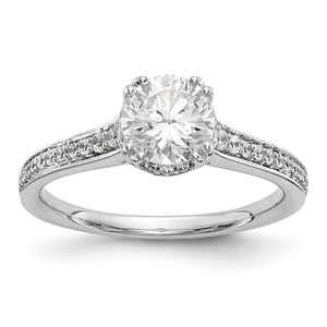 14K White Gold Diamond Semi-Mount Engagement Ring