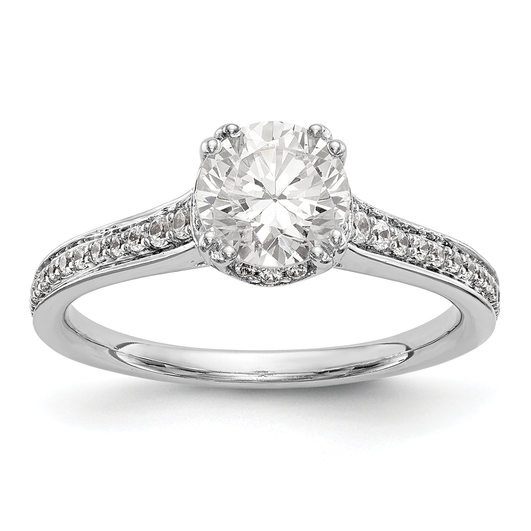 14K White Gold Diamond Semi-Mount Engagement Ring