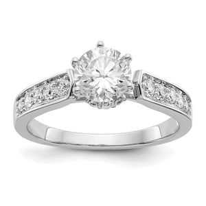 14K White Gold Diamond Semi-Mount Engagement Ring