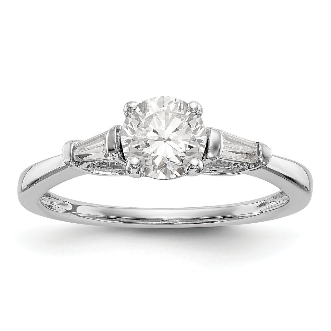 14K White Gold Diamond Semi-Mount Engagement Ring