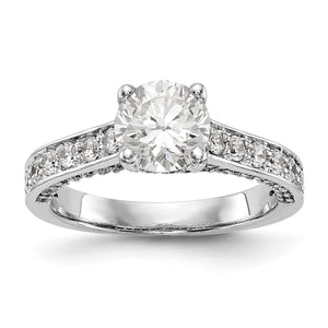 14K White Gold Diamond Semi-Mount Engagement Ring