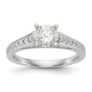 14K White Gold Diamond Semi-Mount Engagement Ring