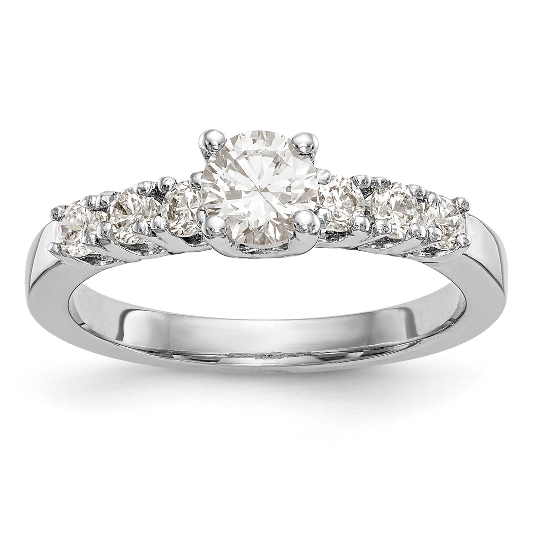 14K White Gold Diamond Semi-mount Engagement Ring