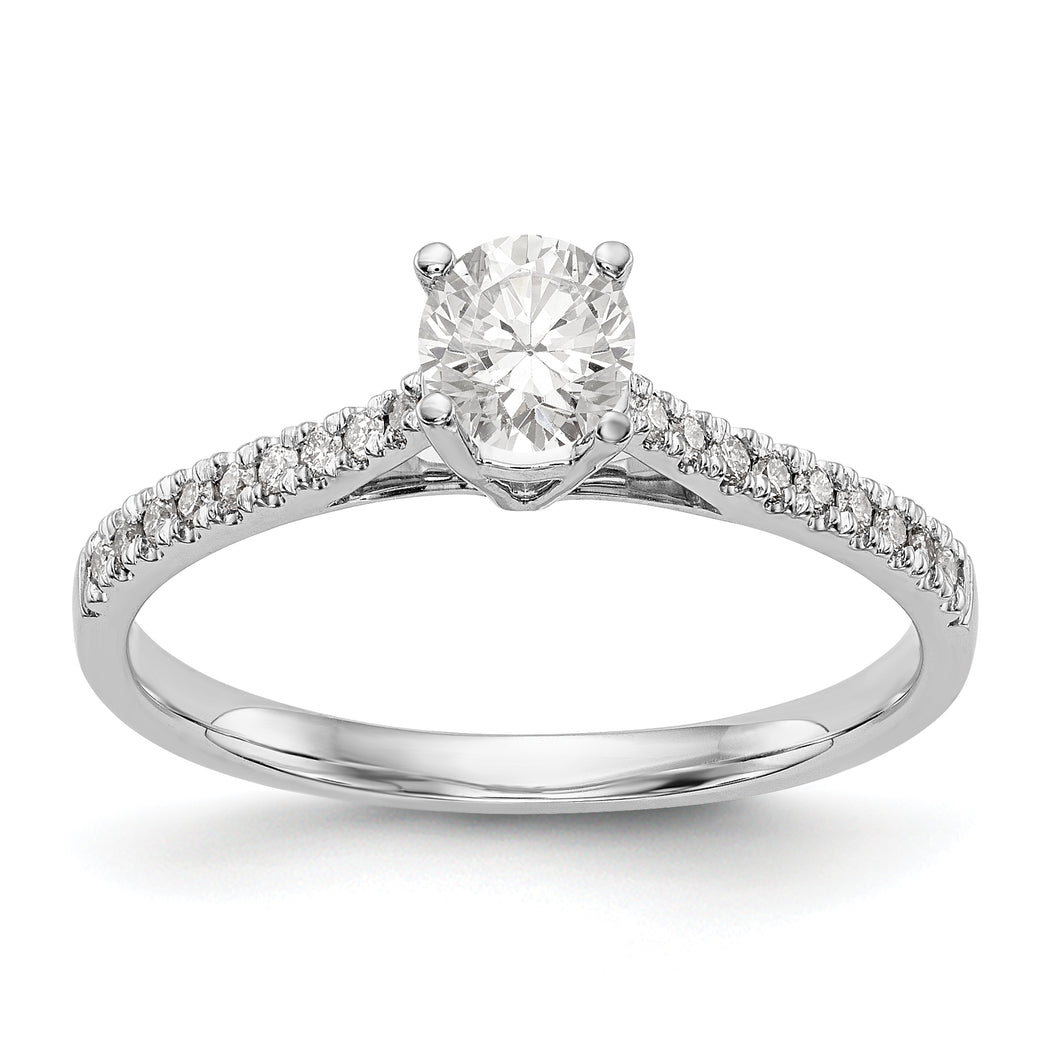 14k White Gold Diamond Semi-Mount Engagement Ring