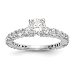 14k White Gold Diamond Semi-Mount Engagement Ring