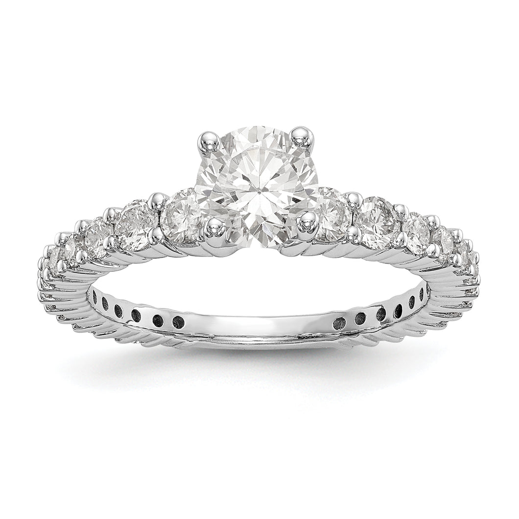 14k White Gold Diamond Semi-Mount Engagement Ring