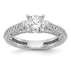 14kw True Origin Lab Grown Diamond VS/SI, D E F, Peg Set Engagement Ring