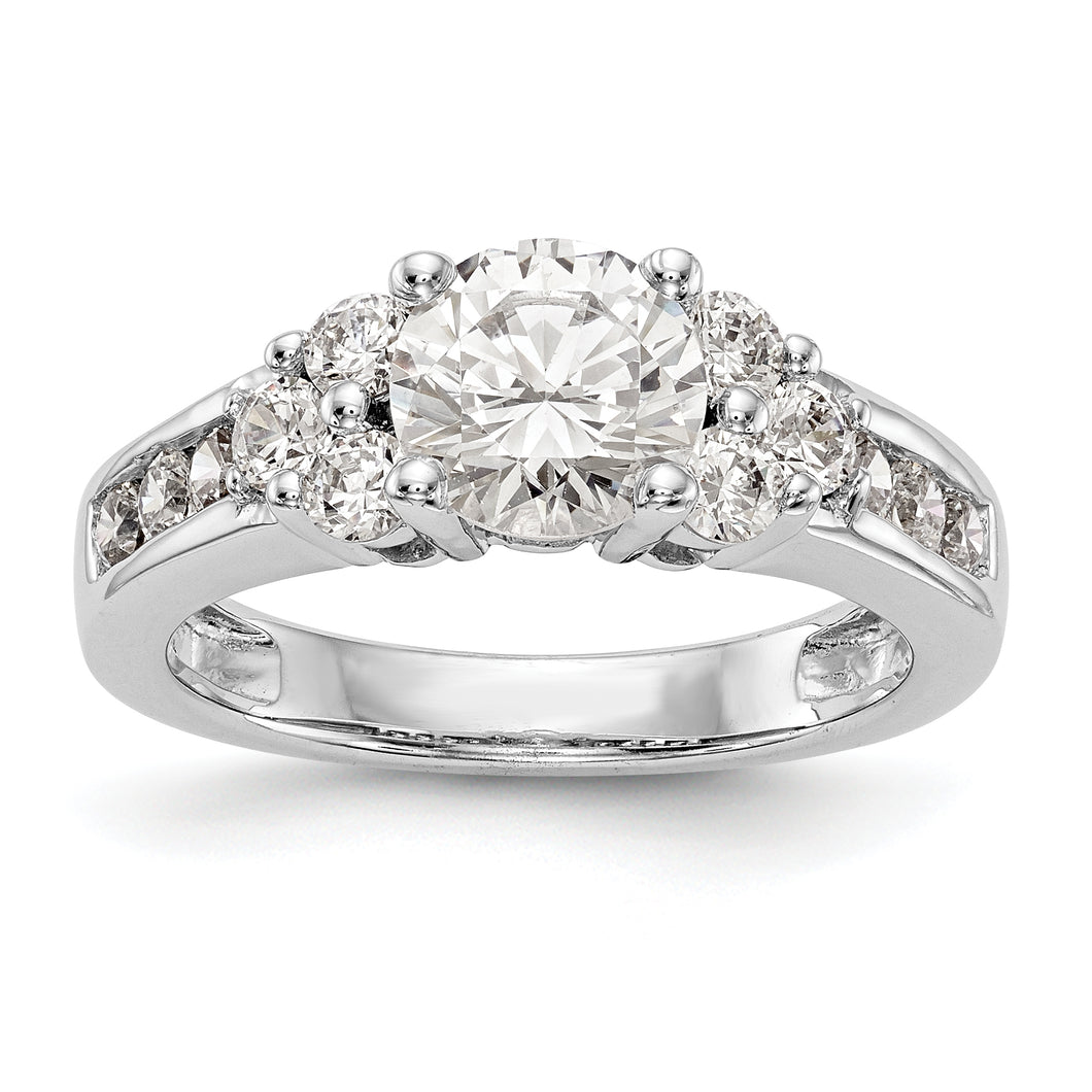 14K White Gold Diamond Semi-Mount Engagement Ring