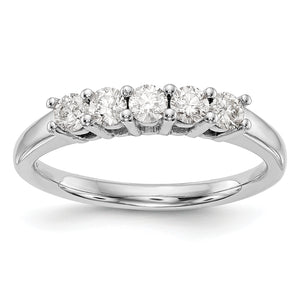 14kw True Origin Lab Grown Diamond VS/SI, D E F, 5-Stone Band
