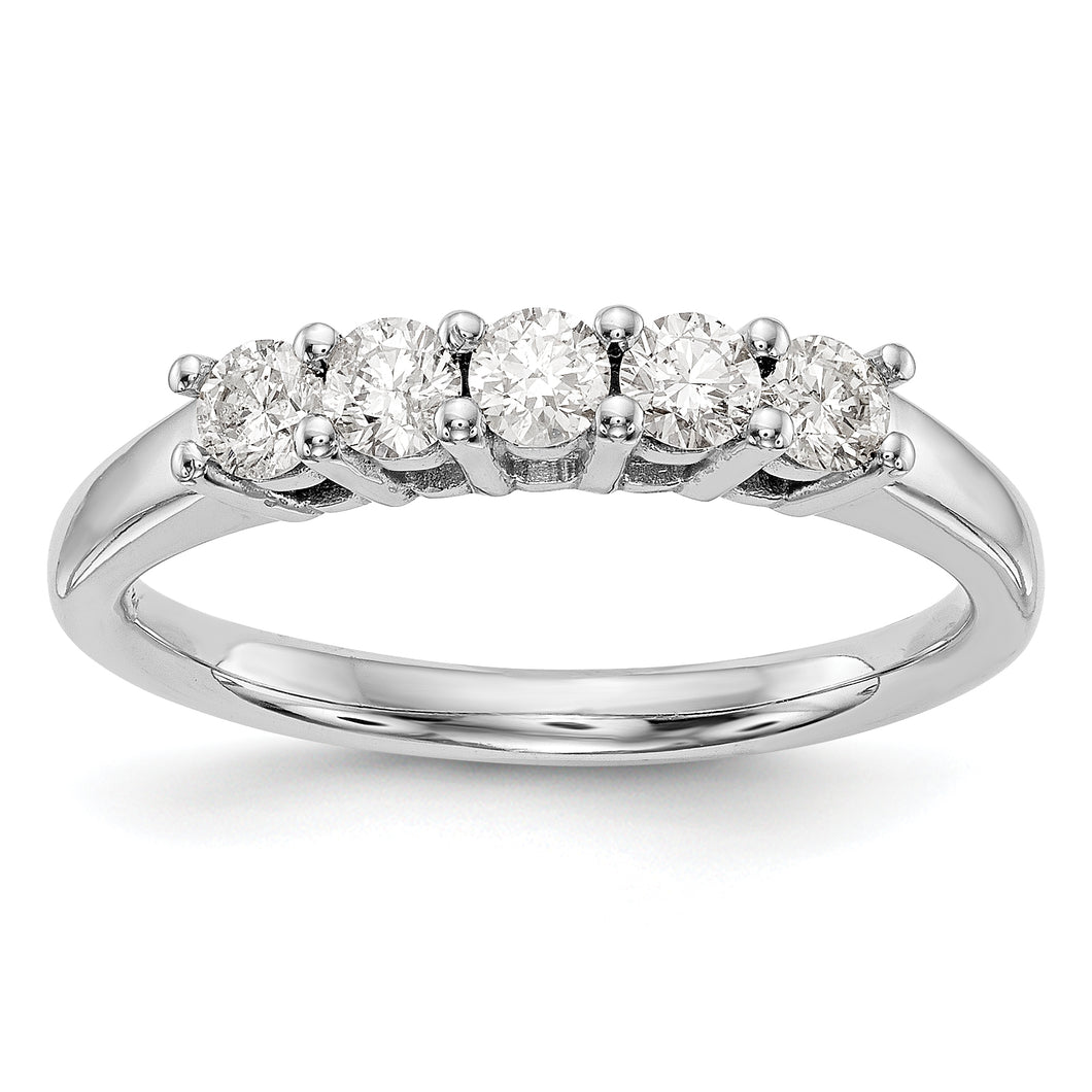 14kw True Origin Lab Grown Diamond VS/SI, D E F, 5-Stone Band