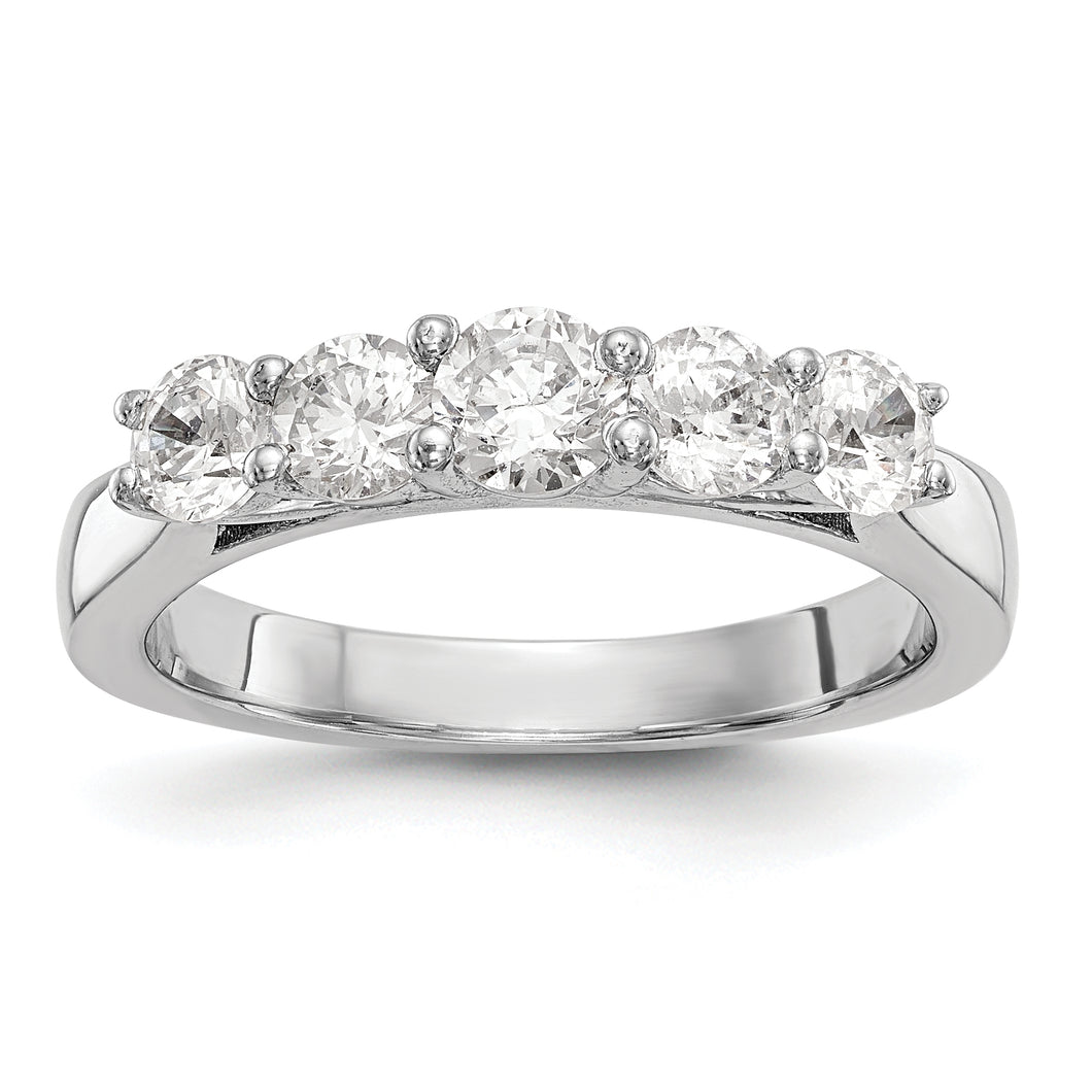 14kw True Origin Lab Grown Diamond VS/SI, D E F, 5-Stone Band