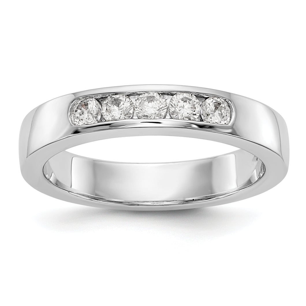 14kw True Origin Lab Grown Diamond VS/SI, D E F, 5-Stone Channel Band