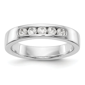 14kw True Origin Lab Grown Diamond VS/SI, D E F, 5-Stone Channel Band