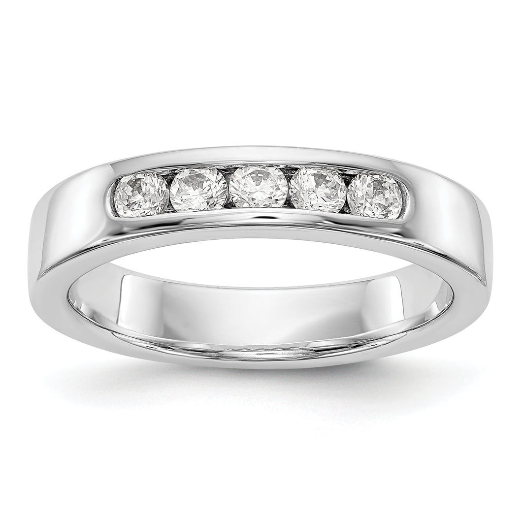 14kw True Origin Lab Grown Diamond VS/SI, D E F, 5-Stone Channel Band