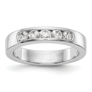 14kw True Origin Lab Grown Diamond VS/SI, D E F, 5-Stone Channel Band