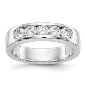 14kw True Origin Lab Grown Diamond VS/SI, D E F, 5-Stone Channel Band