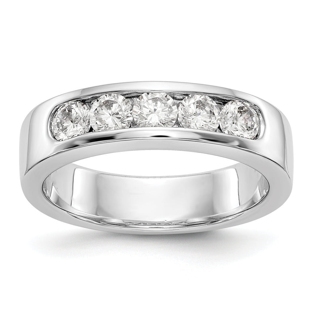 14kw True Origin Lab Grown Diamond VS/SI, D E F, 5-Stone Channel Band