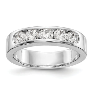 14kw True Origin Lab Grown Diamond VS/SI, D E F, 5-Stone Channel Band