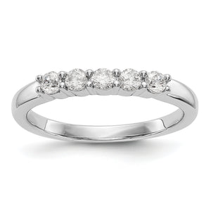 14kw True Origin Lab Grown Diamond VS/SI, D E F, 5-Stone Band