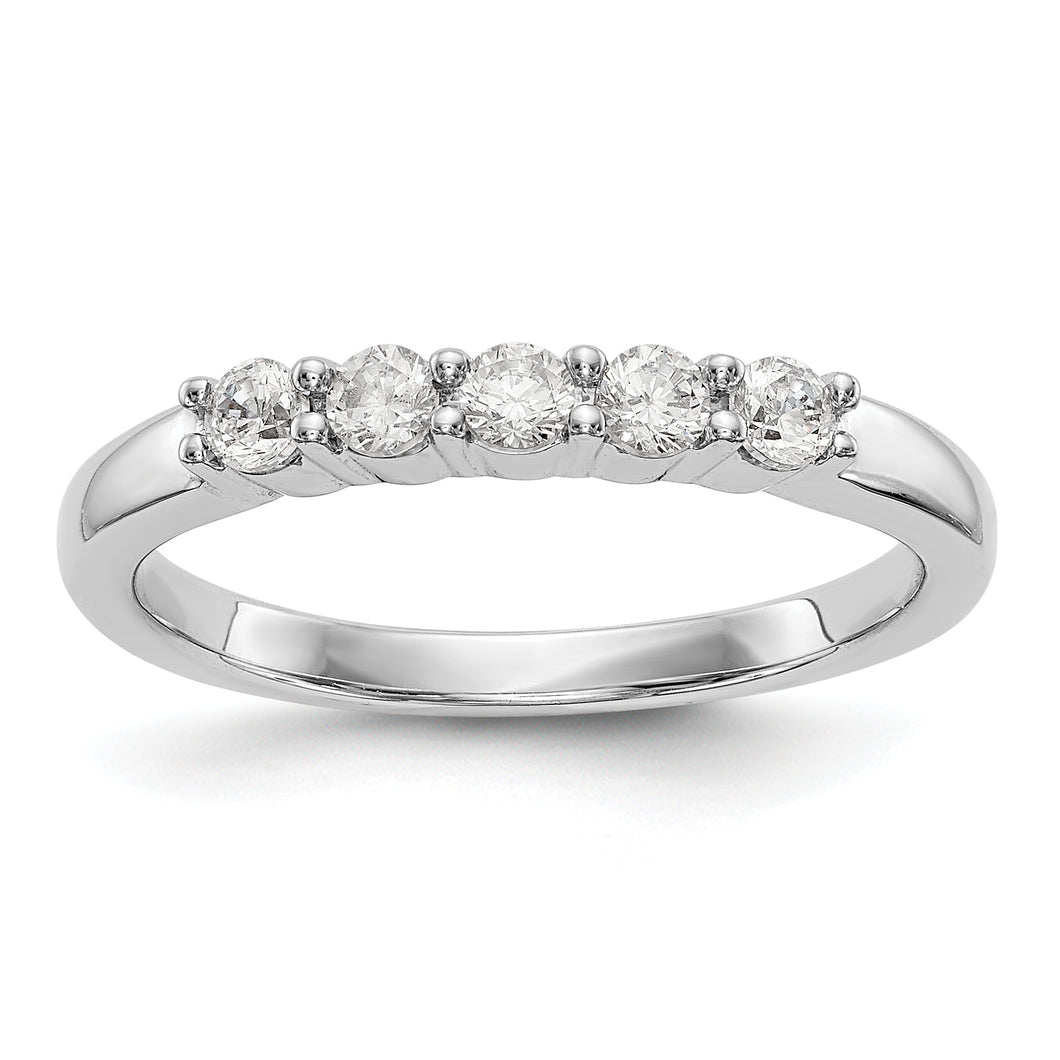 14kw True Origin Lab Grown Diamond VS/SI, D E F, 5-Stone Band