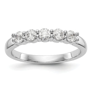14kw True Origin Lab Grown Diamond VS/SI, D E F, 5-Stone Band