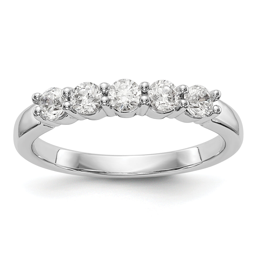 14kw True Origin Lab Grown Diamond VS/SI, D E F, 5-Stone Band
