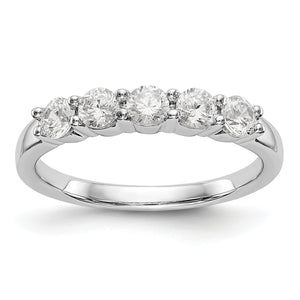 14kw True Origin Lab Grown Diamond VS/SI, D E F, 5-Stone Band