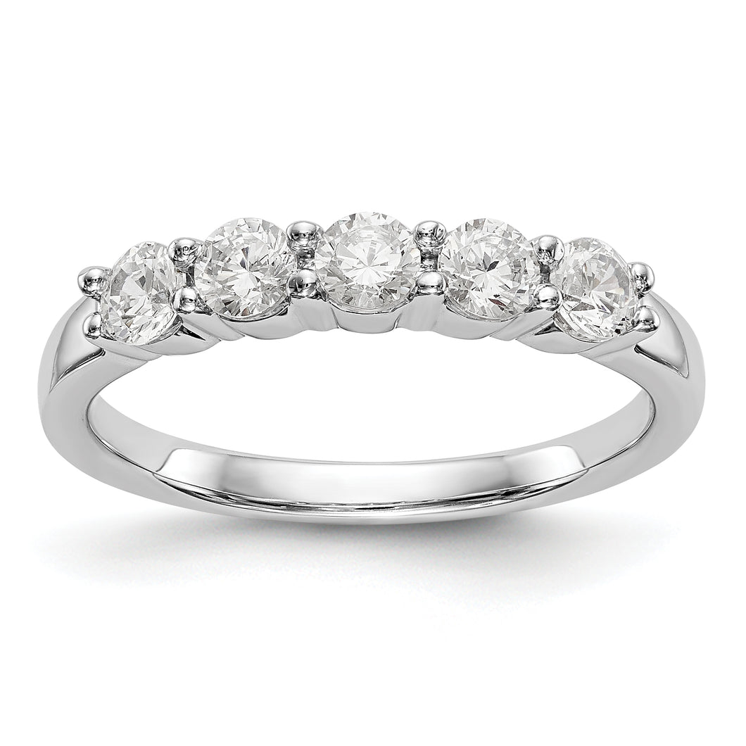 14kw True Origin Lab Grown Diamond VS/SI, D E F, 5-Stone Band
