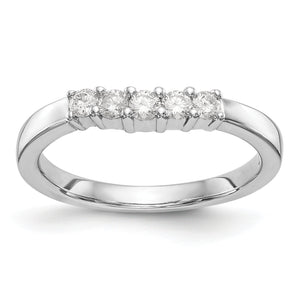 14kw True Origin Lab Grown Diamond VS/SI, D E F, 5-Stone Band