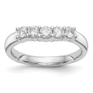 14kw True Origin Lab Grown Diamond VS/SI, D E F, 5-Stone Band