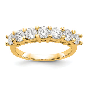 14ky True Origin Lab Grown Diamond VS/SI, D E F, 7-Stone Band