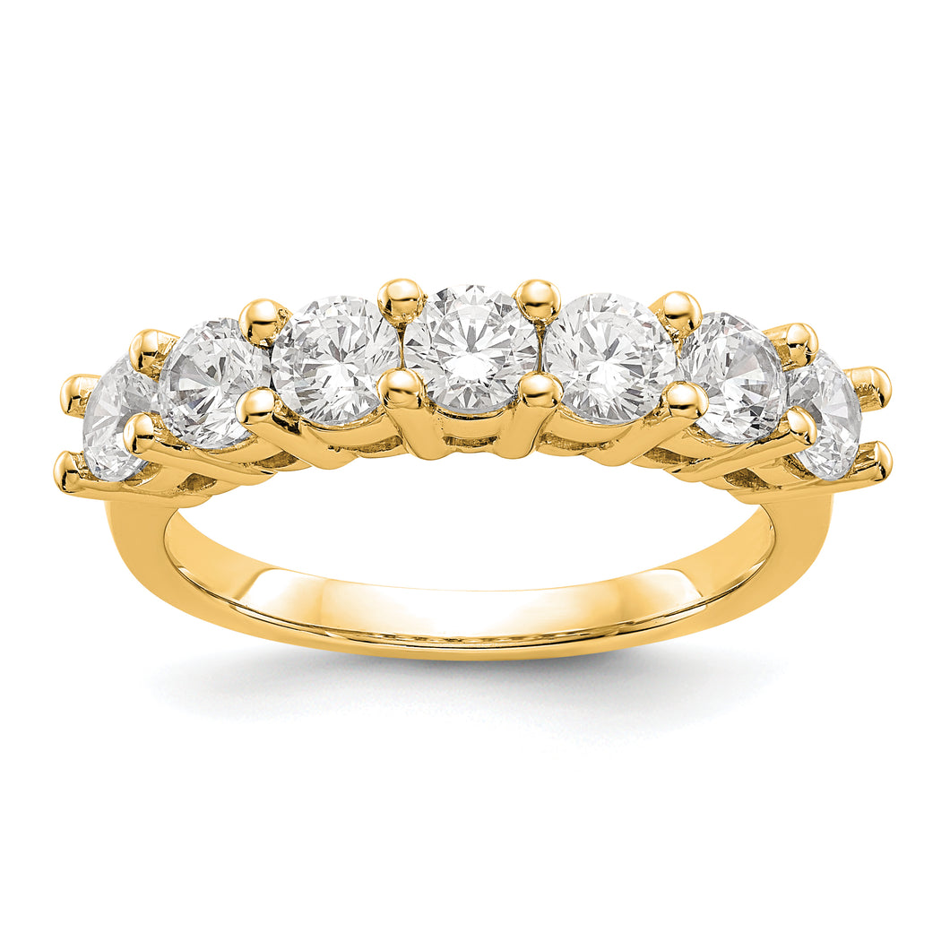 14ky True Origin Lab Grown Diamond VS/SI, D E F, 7-Stone Band