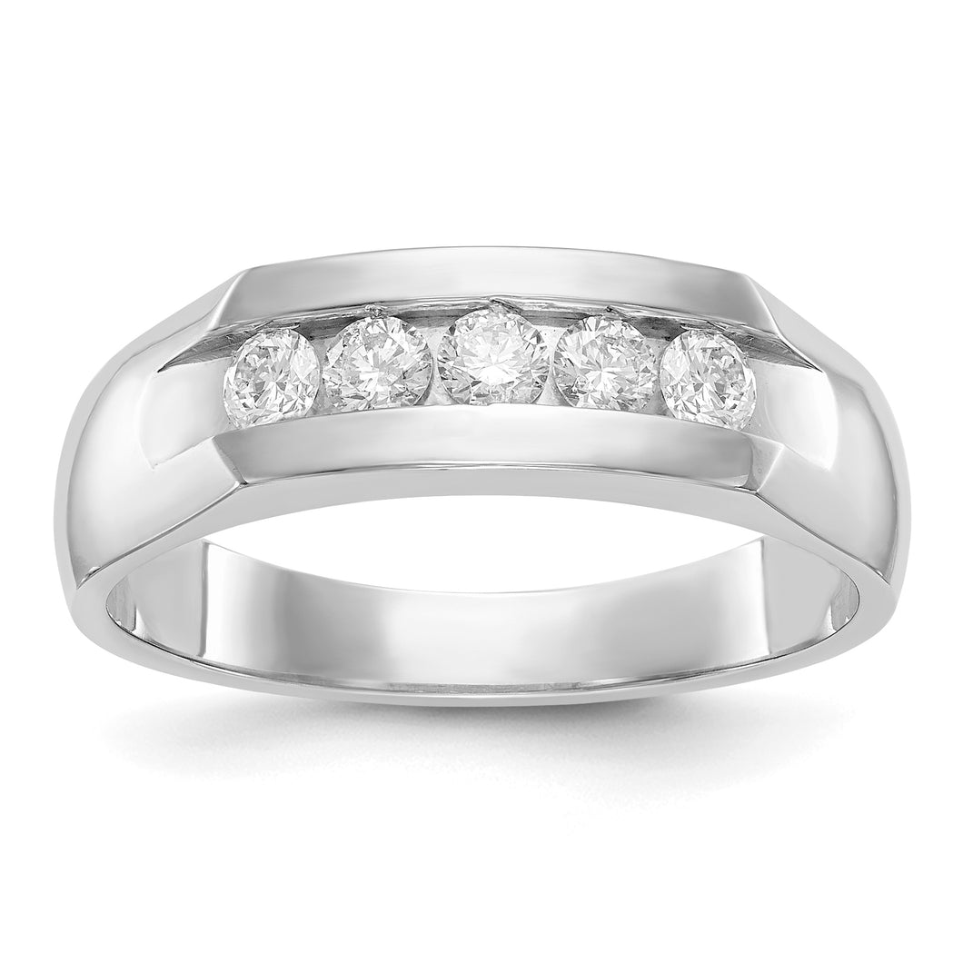 14kw True Origin Lab Grown Diamond VS/SI, D E F, 5-Stone Men's Channel Ban