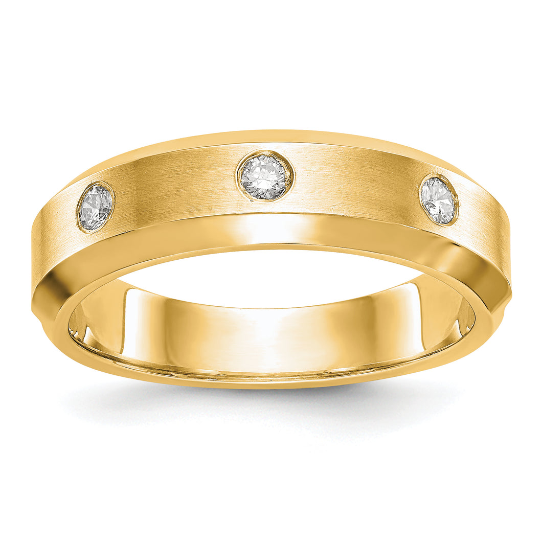 14ky True Origin Lab Grown Diamond VS/SI, D E F, Men's Band