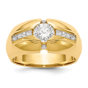 14K Diamond Men's Semi Mount Band